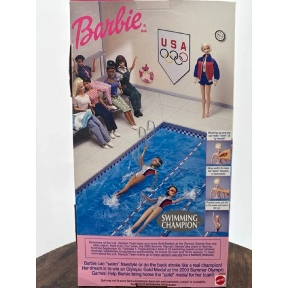 Vintage NEW Mattel Barbie Swimming Champion USA Olympic Doll 1999 Sydney Y2k